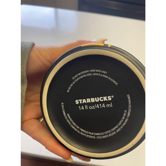 Starbucks Mug Black Gold 14 fl oz Sumatra ceramic limited edition collector luxe - Picture 3 of 5